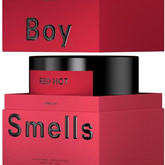 BOY SMELLS Candle 8.5 ounce NEW - RED HOT Charcoal Campfire Vibe Scent - NIB - Picture 1 of 6